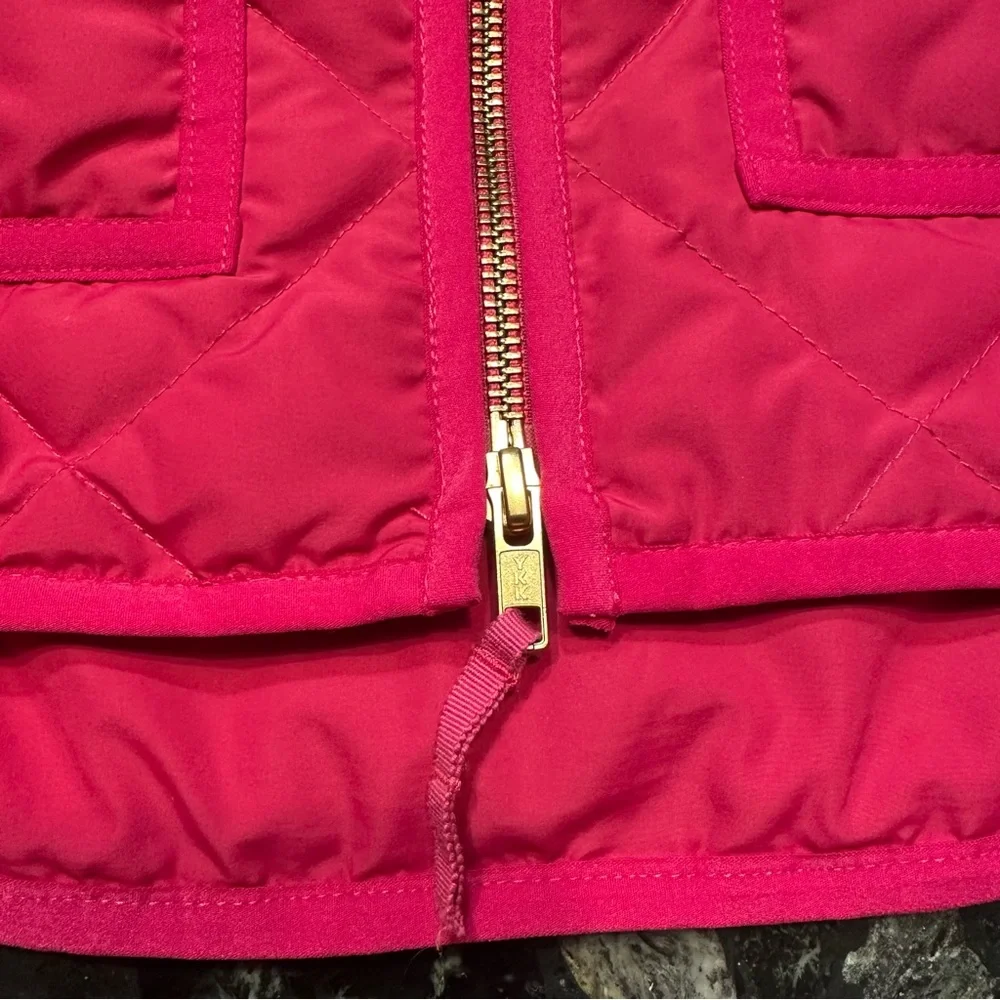 🌹VINTAGE J CREW • Vibrant Pink Quilted CASUAL CUTE Vest